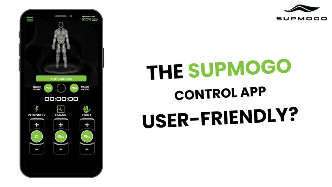 The SUPMOGO Control App | Set Your Muscle Contraction Intensity, Pulse & Rest Time!